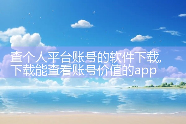 查个人平台账号的软件下载