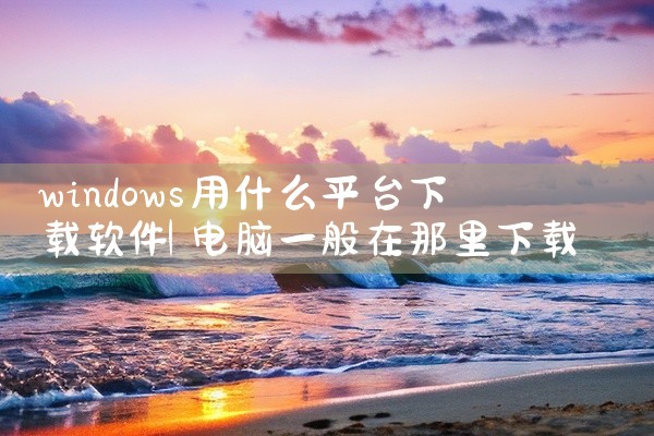 windows用什么平台下载软件